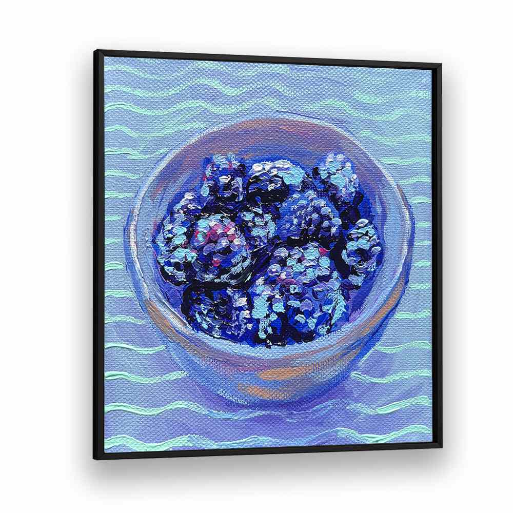 Blackberries By Key And Sea Creative Bar and Cafe Artwork in Black Plain Frame