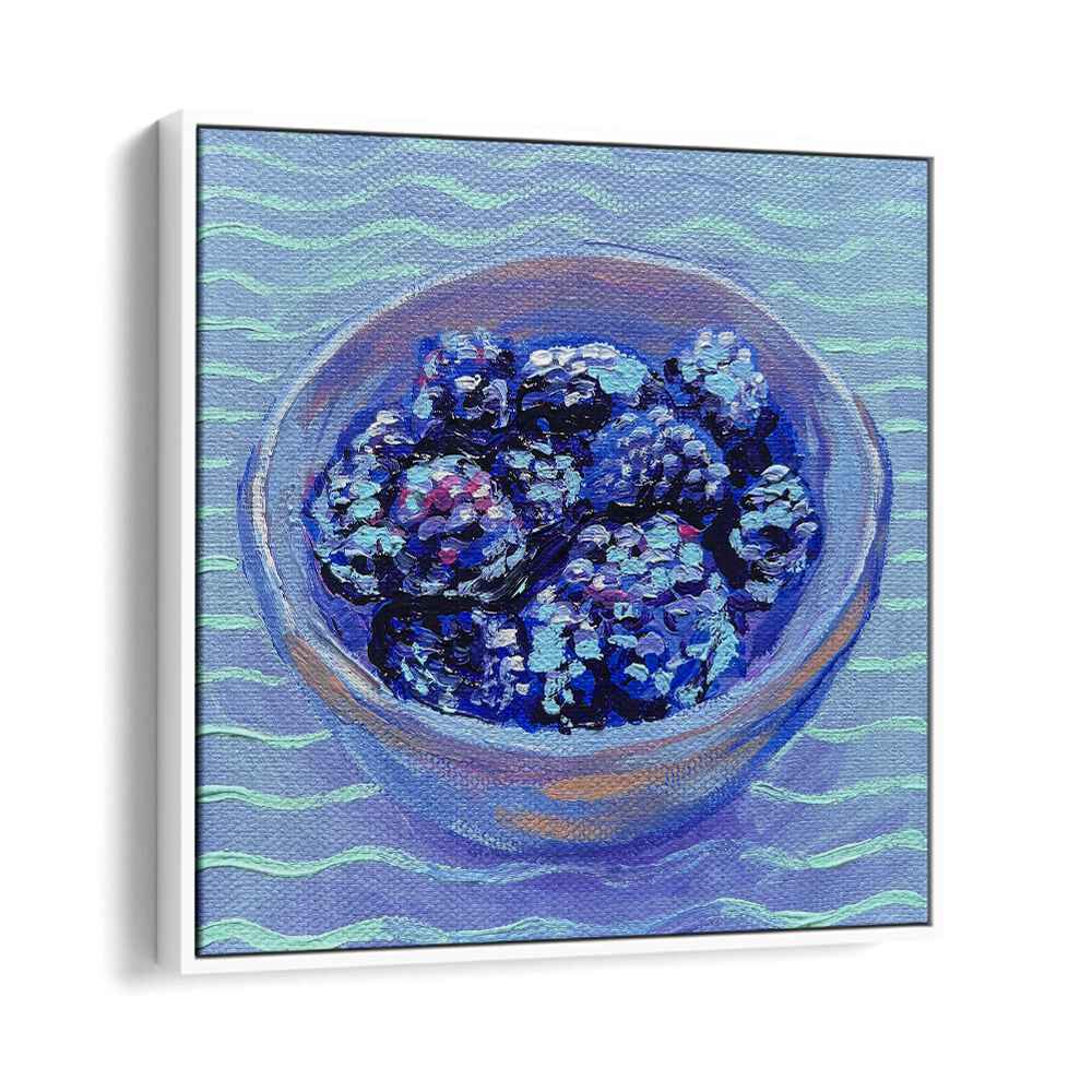 Blackberries By Key And Sea Creative Bar and Cafe Artwork in White Floater Frame