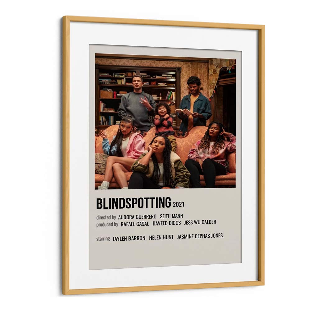 Blindspotting 2021 Movie Posters in Oak Wood Frame With Mount