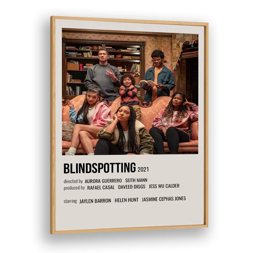 Blindspotting 2021 Movie Posters in Oak Wood Plain Frame