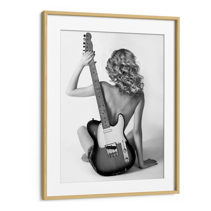 Blondie by David Drake Fine Art Photography Fashion Photography in Oak Wood Frame With Mount