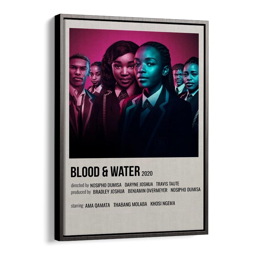 Blood Water 2020 Movie Posters in Black Floater Frame