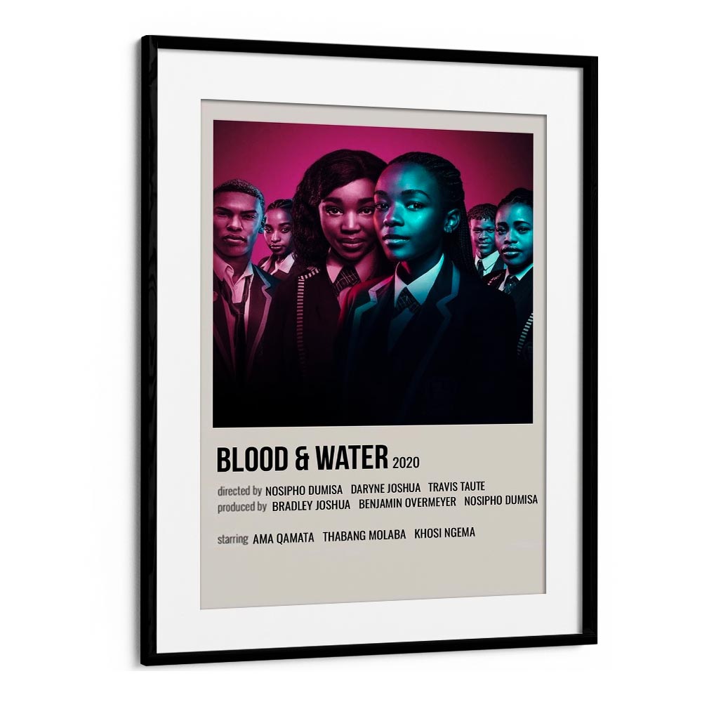 Blood Water 2020 Movie Posters in Black Frame With Mount