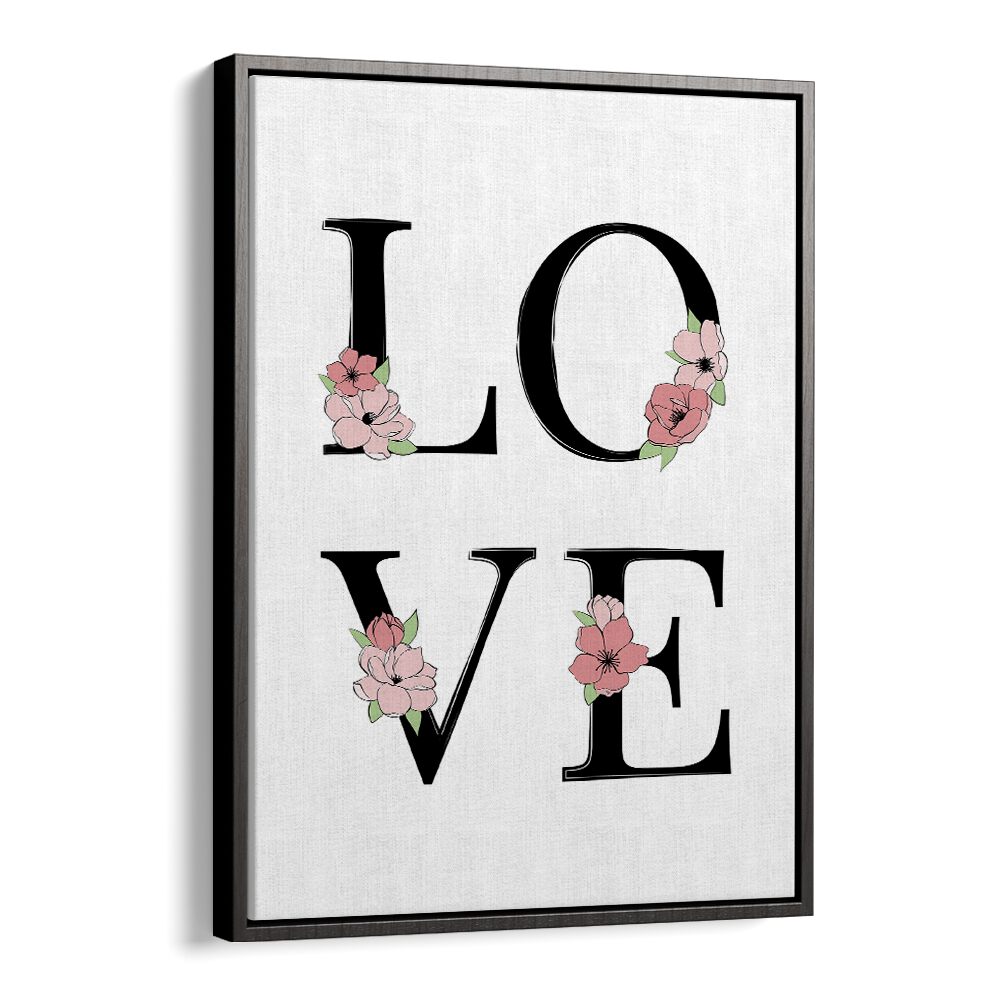 Blooming Love by Martina Fashion Paintings Fashion Posters in Black Floater Frame