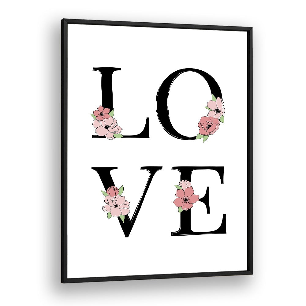 Blooming Love by Martina Fashion Paintings Fashion Posters in Black Plain Frame