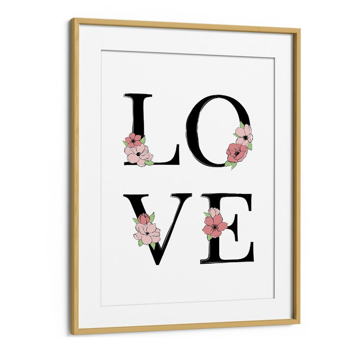 Blooming Love by Martina Fashion Paintings Fashion Posters in Oak Wood Frame With Mount