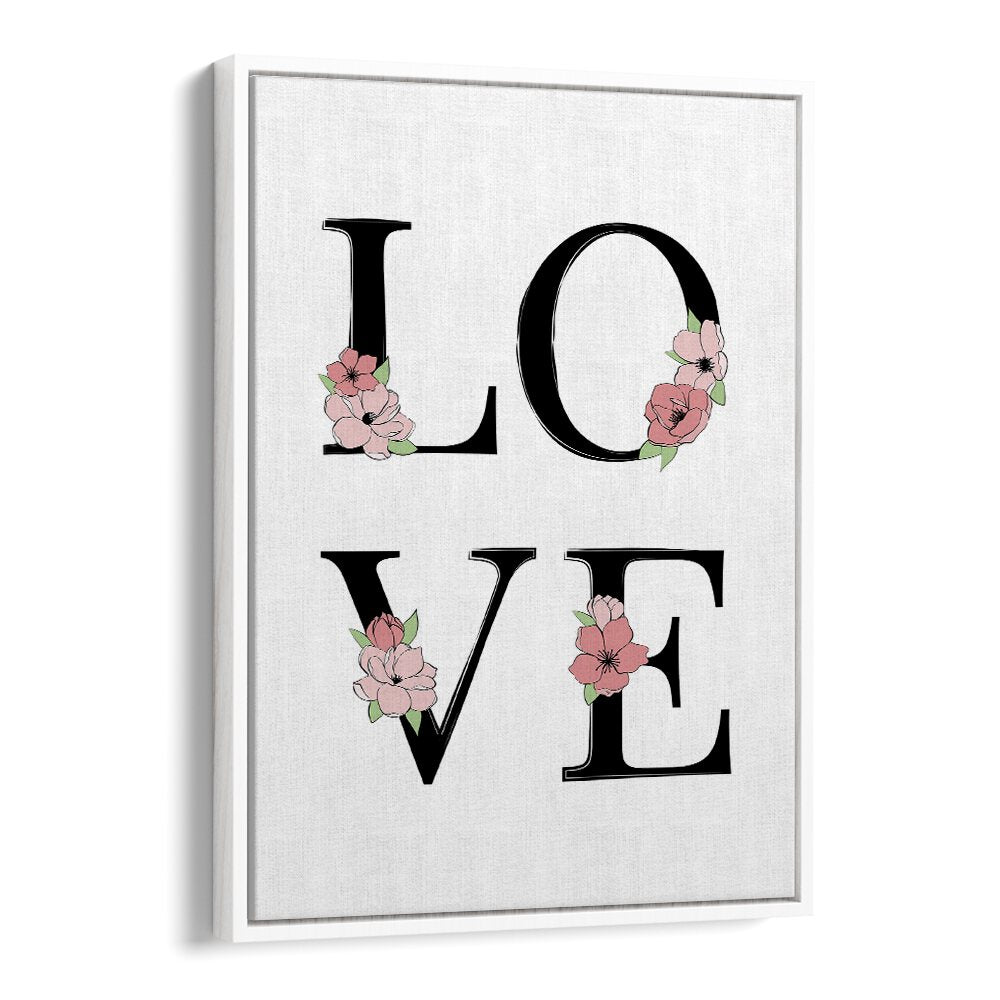 Blooming Love by Martina Fashion Paintings Fashion Posters in White Floater Frame