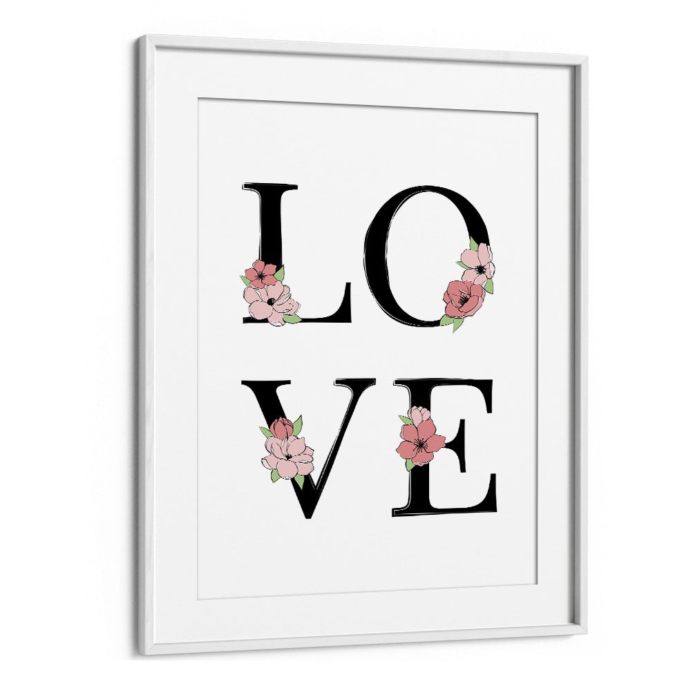 Blooming Love by Martina Fashion Paintings Fashion Posters in White Frame With Mount