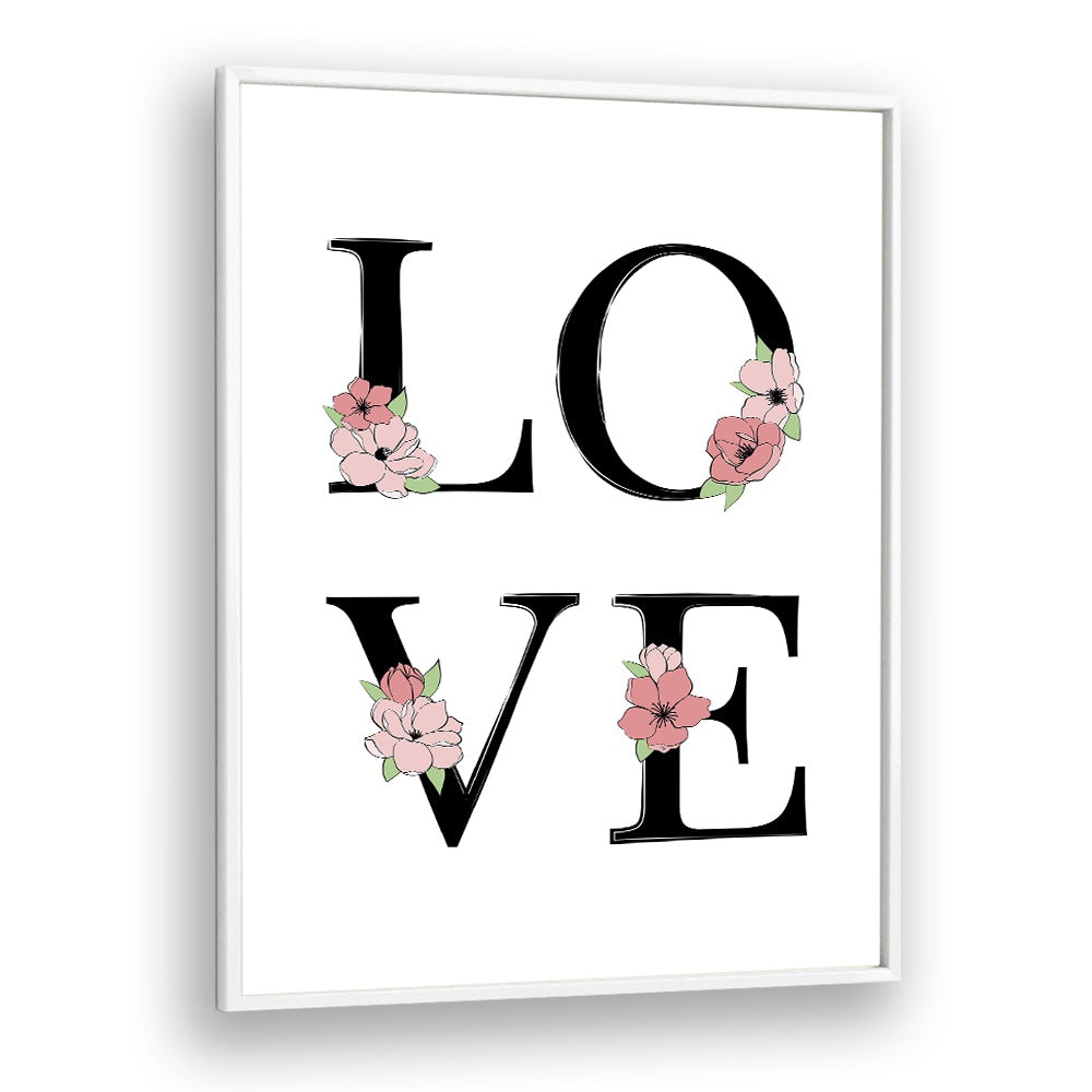 Blooming Love by Martina Fashion Paintings Fashion Posters in White Plain Frame