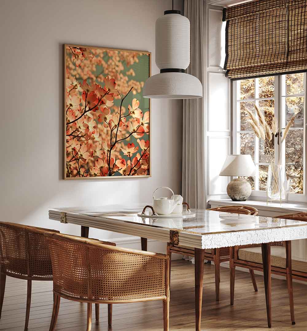 BLOSSOMS AFLOAT , FLORAL FLOWER PAINTINGS
