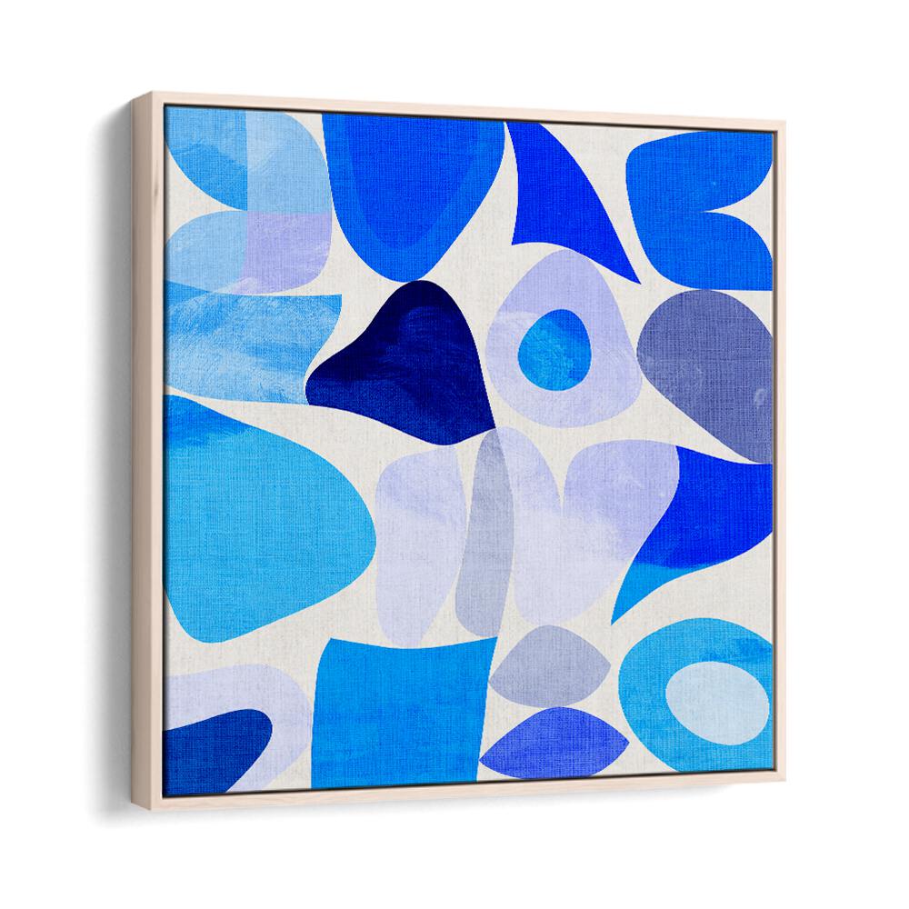 Blue Abstract Kopie I By Ana Rut Bre Abstract Art Abstract Paintings in Oak Wood Floater Frame