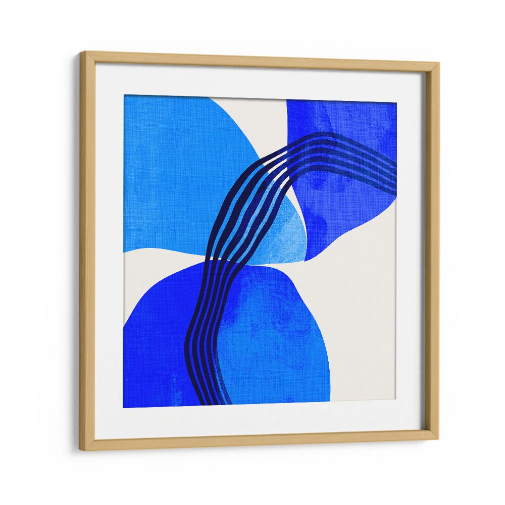 Blue Abstract Kopie II By Ana Rut Bre Abstract Art Abstract Paintings in Oak Wood Frame With Mount