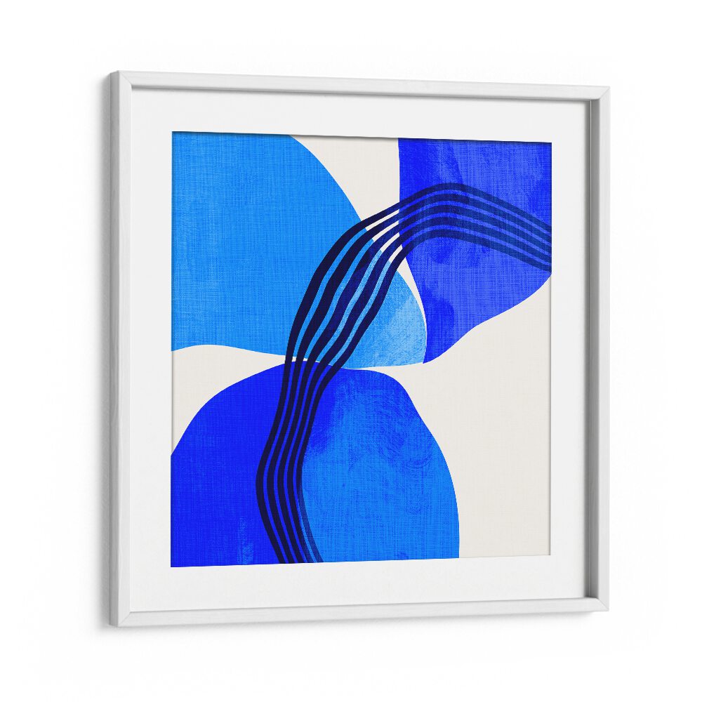 Blue Abstract Kopie II By Ana Rut Bre Abstract Art Abstract Paintings in White Frame With Mount