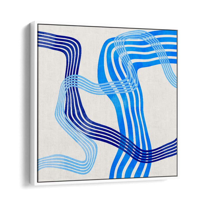 Blue Abstract Kopie IV By Ana Rut Bre Abstract Art Abstract Paintings in White Floater Frame