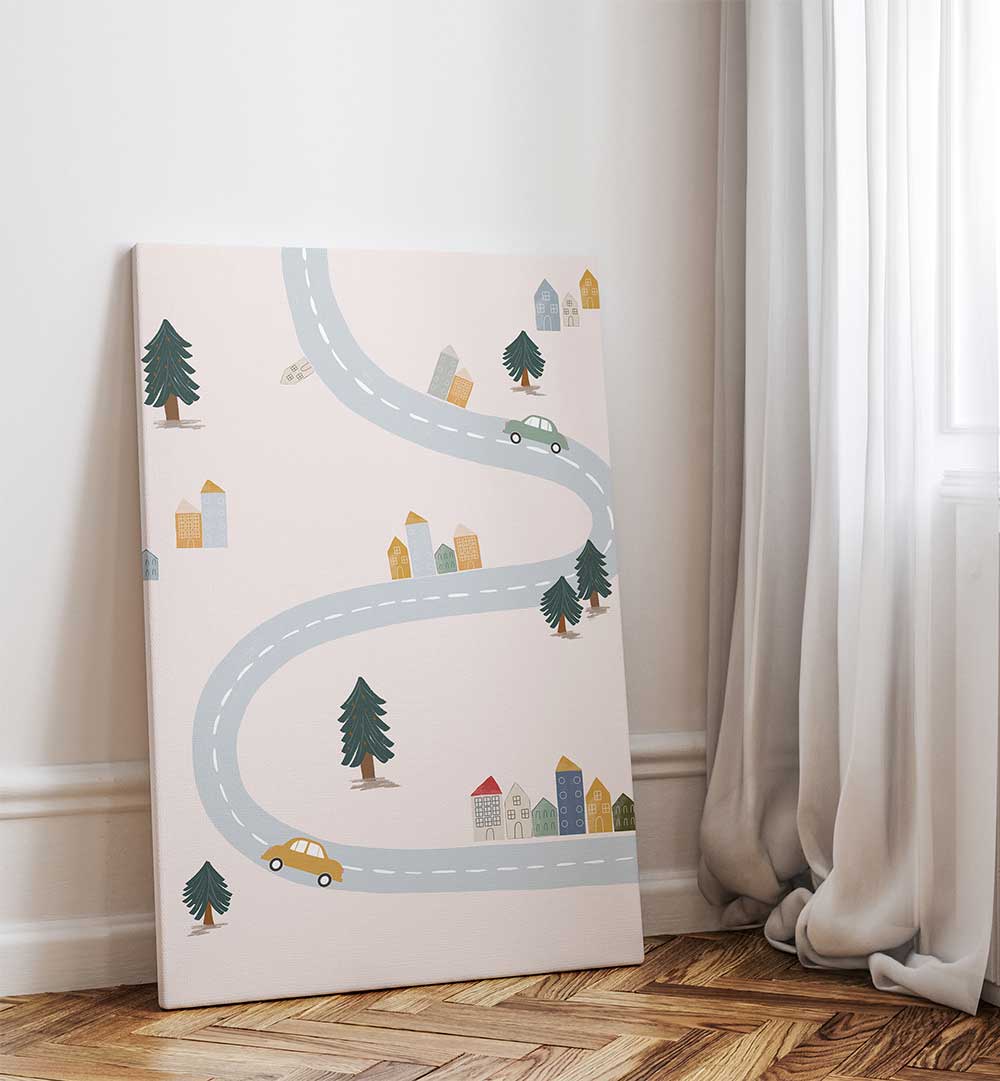 BLUE GREEN VILLAGE , KIDS ROOM PAINTINGS