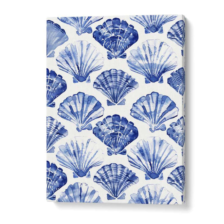 Blue Ocean Bivalve Beach Prints Coastal Wall Art in Gallery Wrap