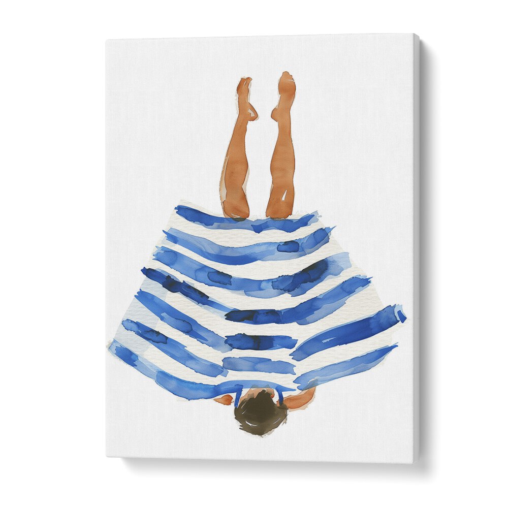 Blue Ranger  Women Illustrations paintings in Gallery Wrap