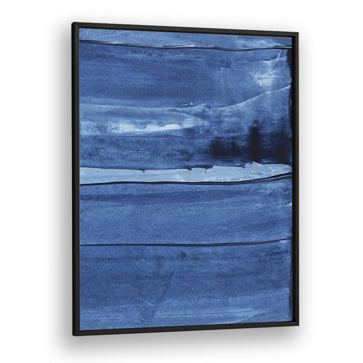 Blue Texture Vii by Uplus Me Studio Abstract Art Abstract Paintings in Black Plain Frame