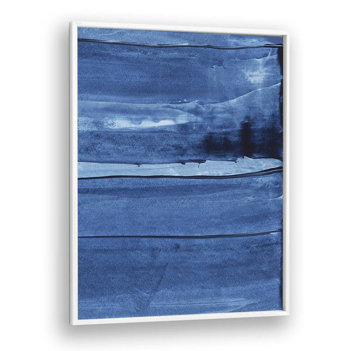 Blue Texture Vii by Uplus Me Studio Abstract Art Abstract Paintings in White Plain Frame