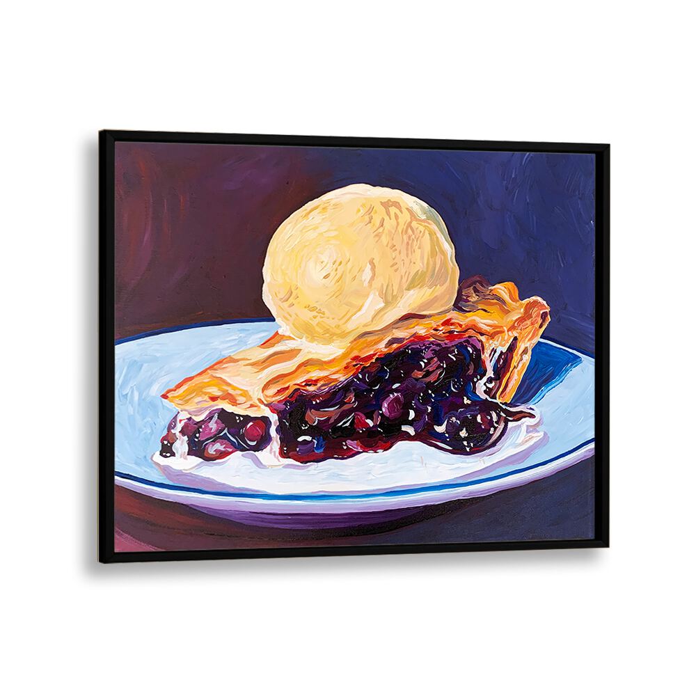 Blueberry Pie By Key And Sea Creative Bar and Cafe Art in Black Plain Frame