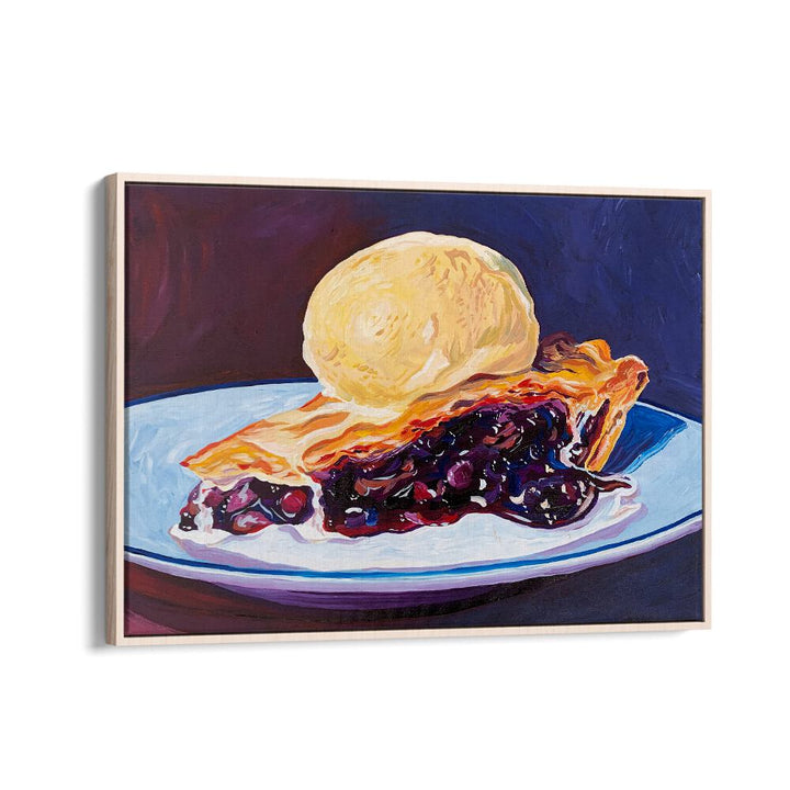 Blueberry Pie By Key And Sea Creative Bar and Cafe Art in Oak Wood Floater Frame