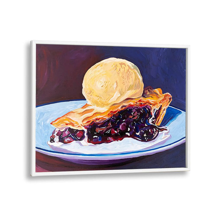 Blueberry Pie By Key And Sea Creative Bar and Cafe Art in White Plain Frame