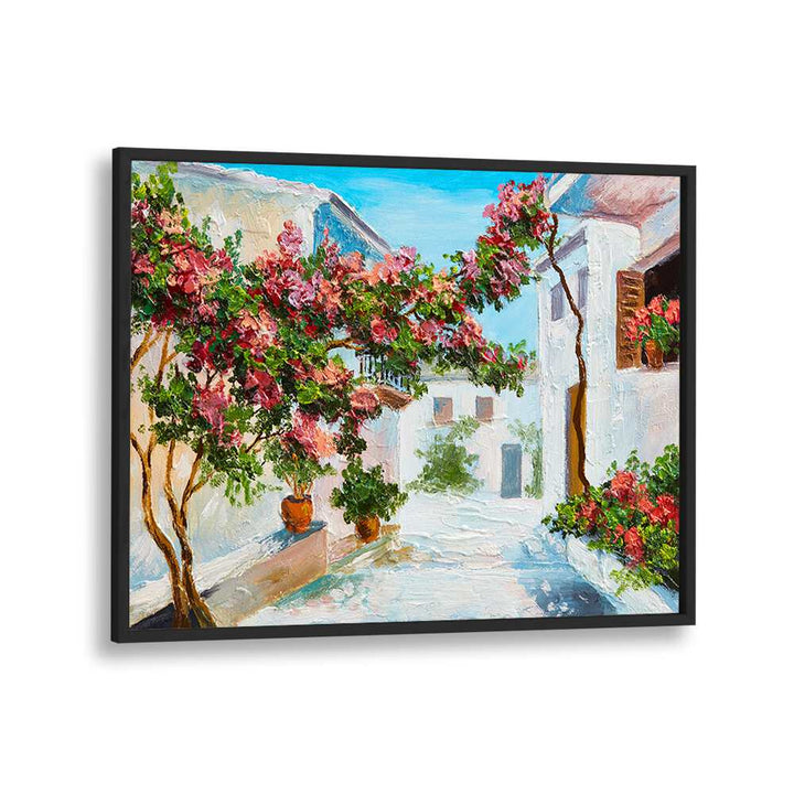 Blush Abode Vintage European Paintings in Black Plain Frame