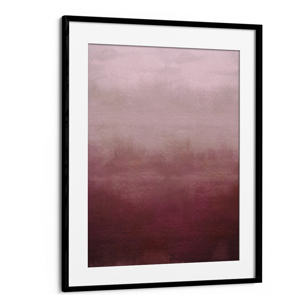 Blush Pink Abstract Abstract Art Abstract Paintings in Black Frame With Mount