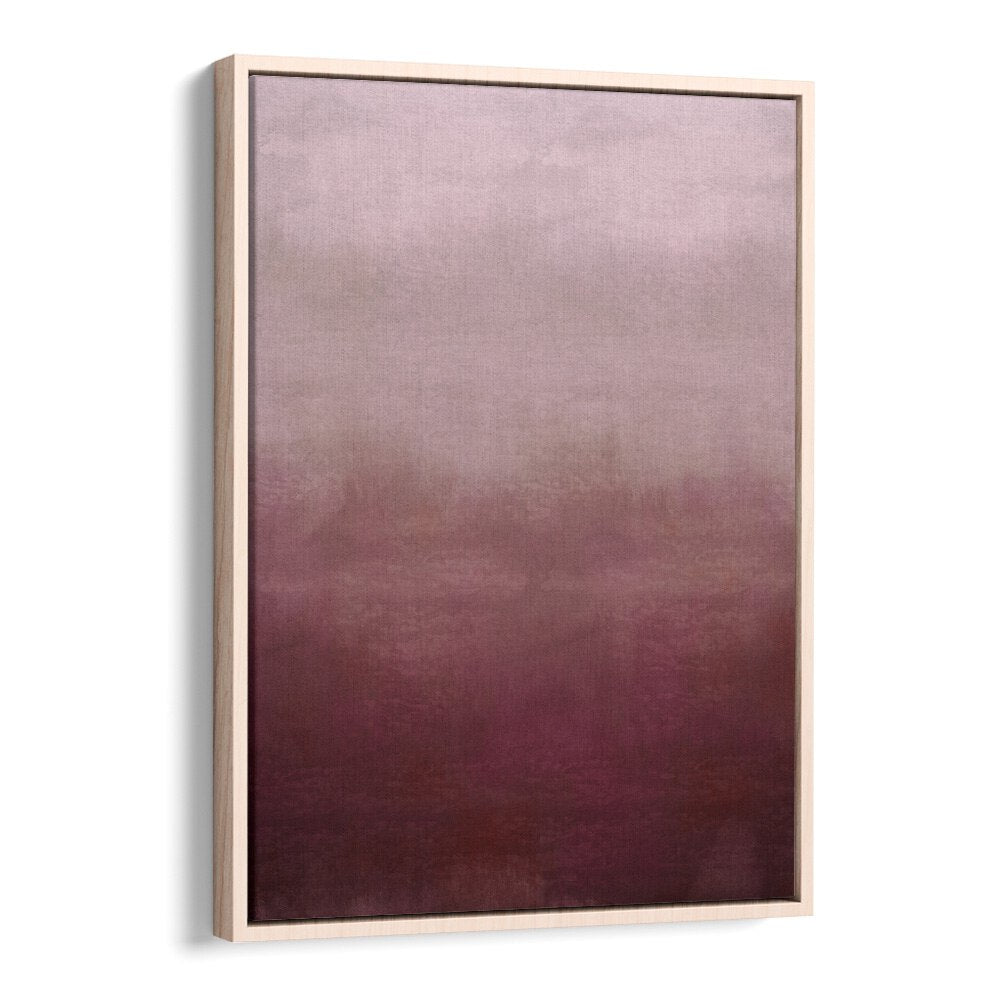 Blush Pink Abstract Abstract Art Abstract Paintings in Oak Wood Floater Frame