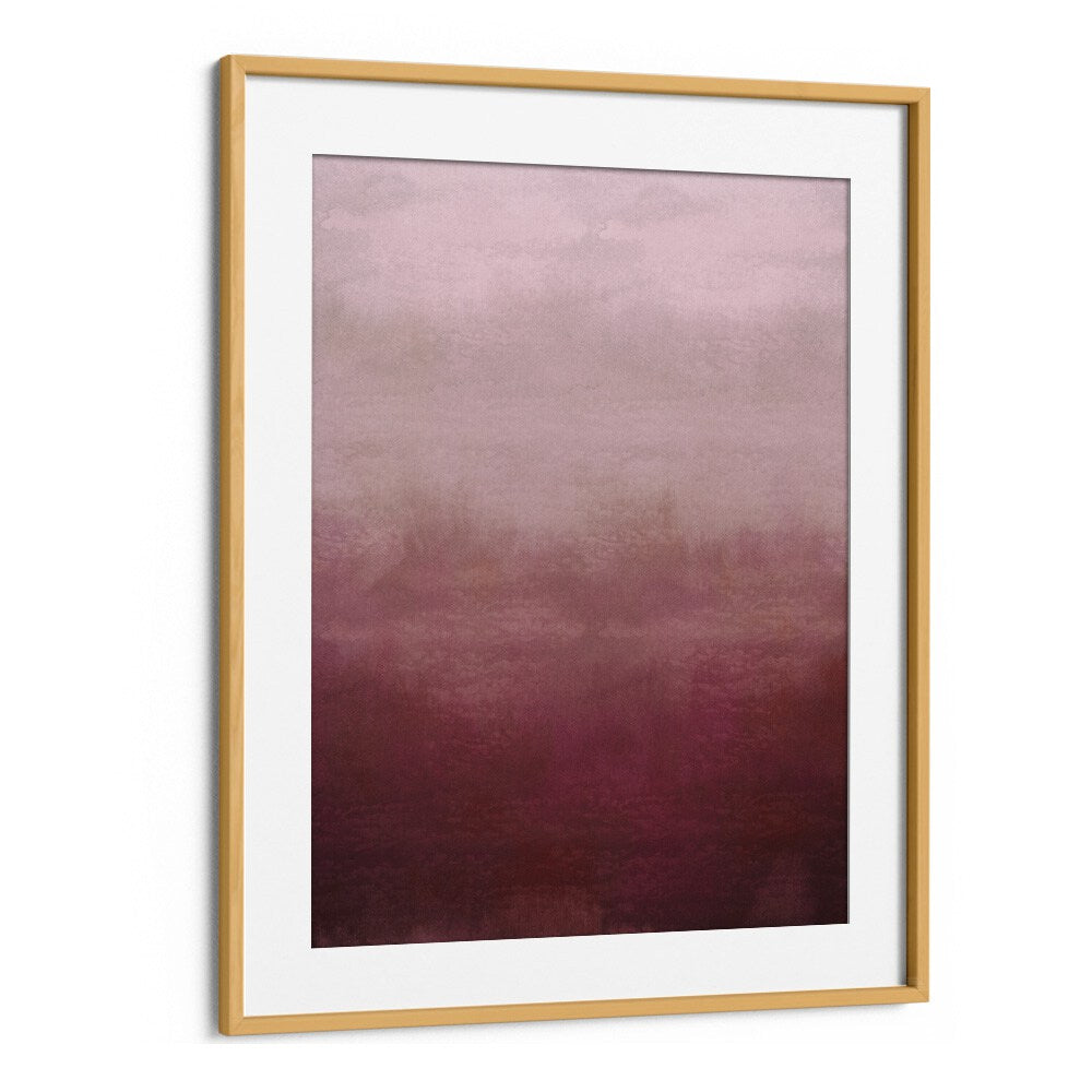 Blush Pink Abstract Abstract Art Abstract Paintings in Oak Wood Frame With Mount