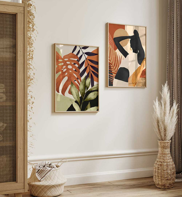 BOHO PARADISE SET , SET OF 2 PAINTINGS