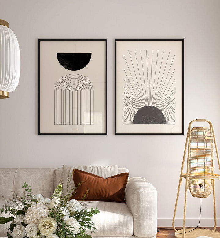 gallerywall painting - BOHO LINE ART GALLERY WALL by Asianmonk