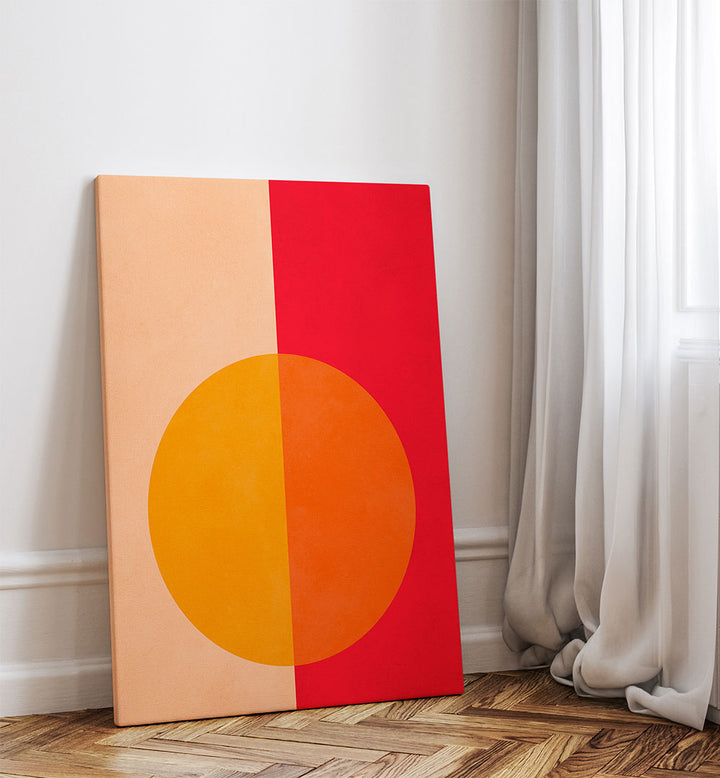 BOLD BISECTED CIRCLE , GEOMETRIC ART PRINTS