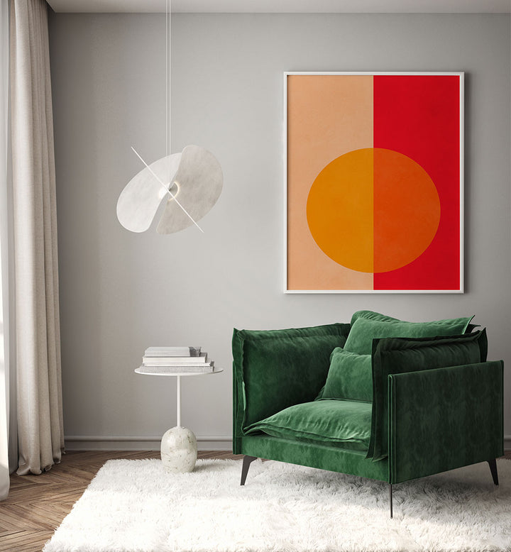 BOLD BISECTED CIRCLE , GEOMETRIC ART PRINTS