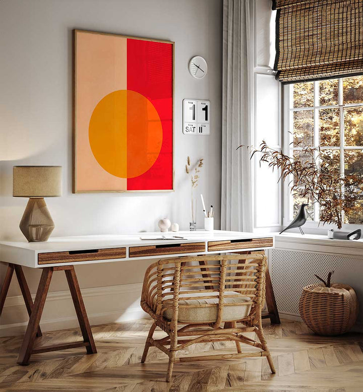 BOLD BISECTED CIRCLE , GEOMETRIC ART PRINTS