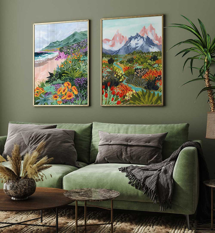 BOTANICAL DREAMSCAPES , SET OF 2 PAINTINGS