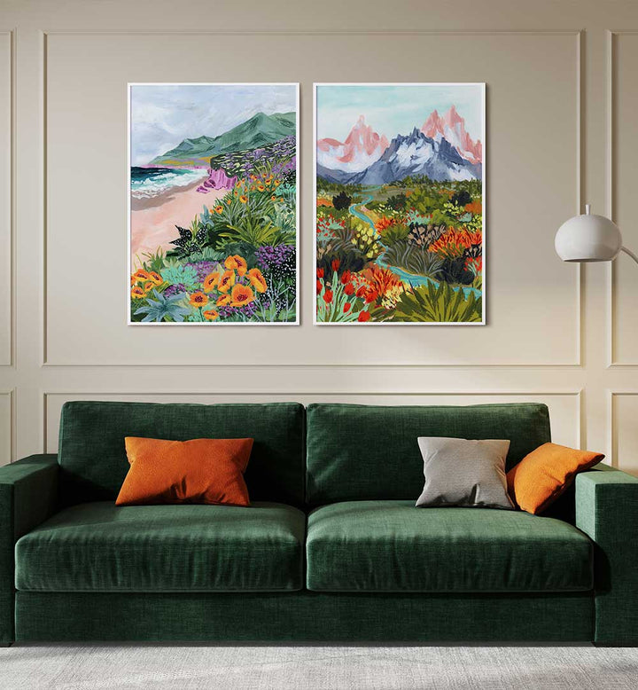 BOTANICAL DREAMSCAPES , SET OF 2 PAINTINGS