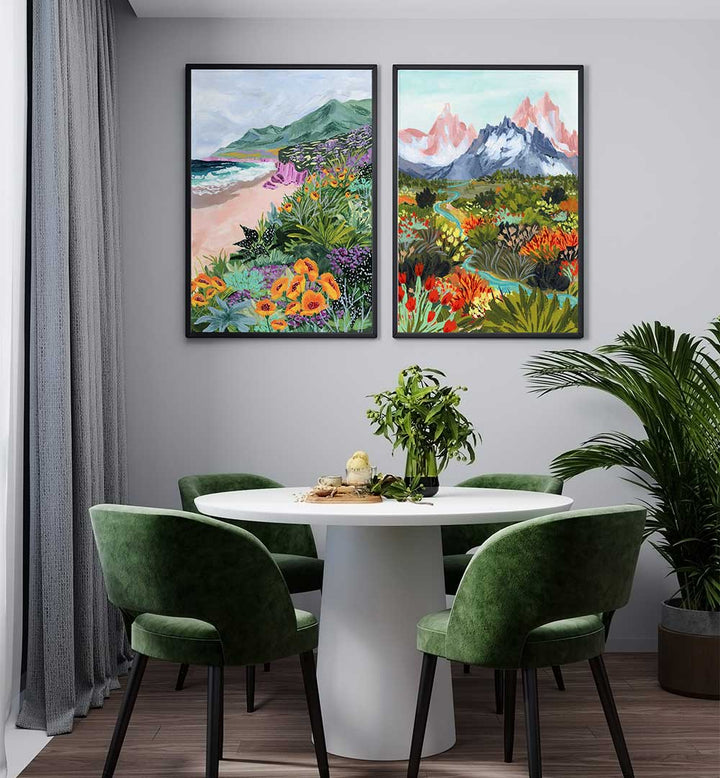BOTANICAL DREAMSCAPES , SET OF 2 PAINTINGS