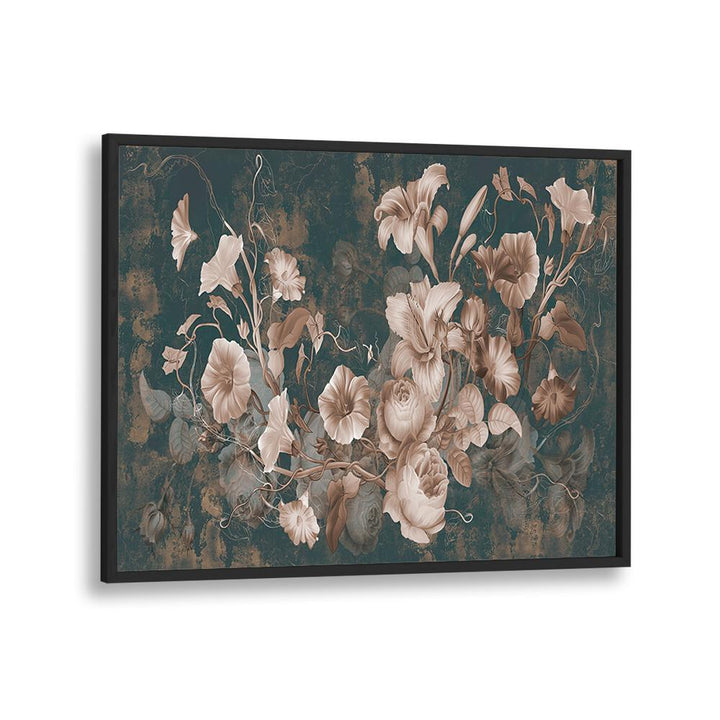 Botanical Elegance Vintage European Paintings in Black Plain Frame