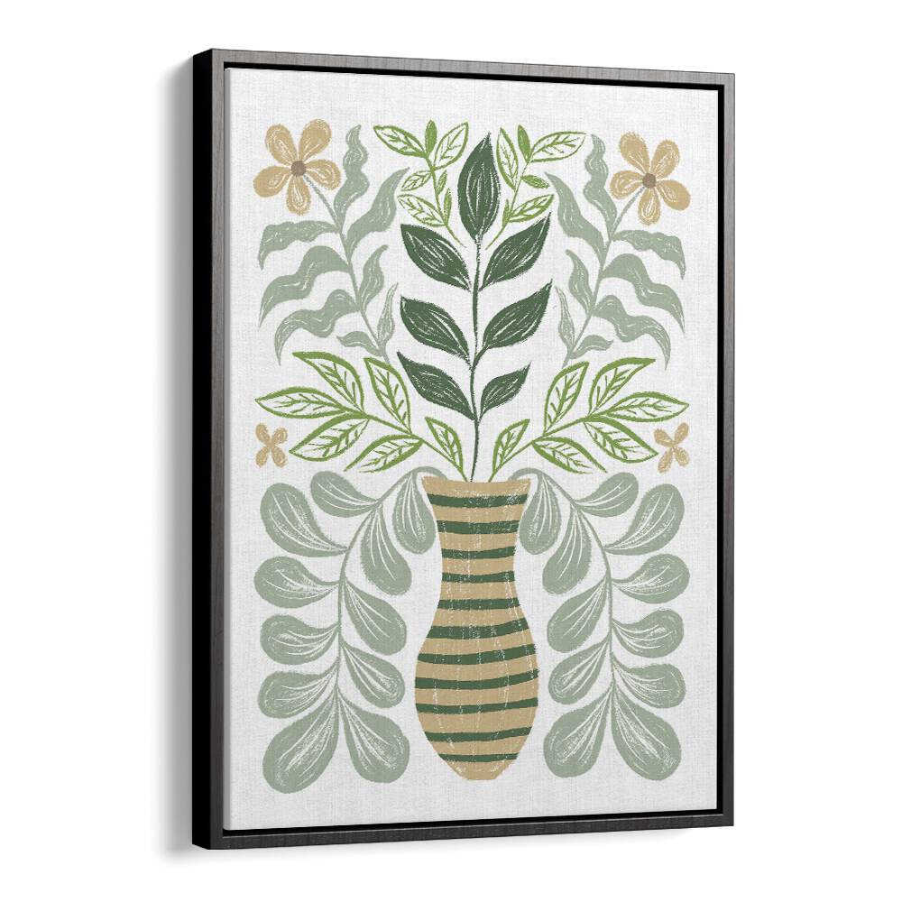 Bouquet by Martina Botanical Art Prints in Black Floater Frame