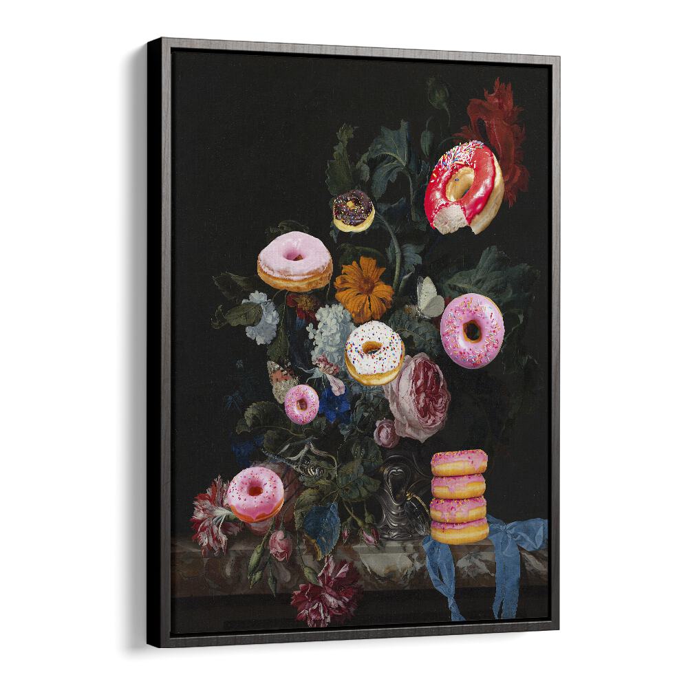 Bouquet of Donuts by the Art Concept Altered Art Prints in Black Floater Frame