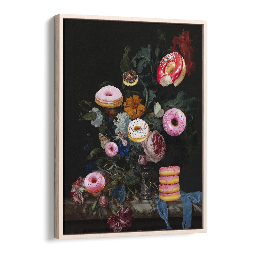 Bouquet of Donuts by the Art Concept Altered Art Prints in Oak Wood Floater Frame