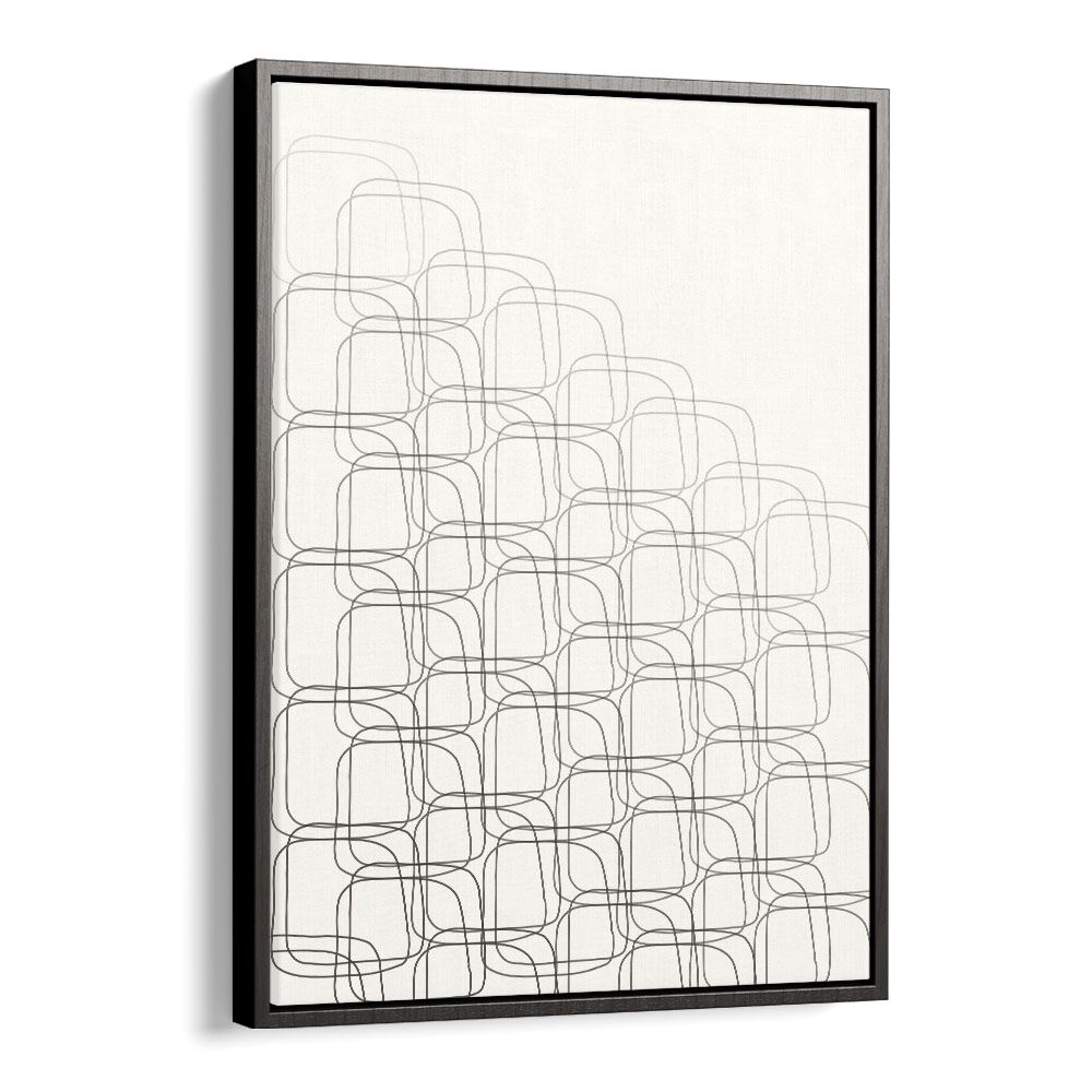 Box In Box By Grishma Korjani Line Art Prints in Black Floater Frame