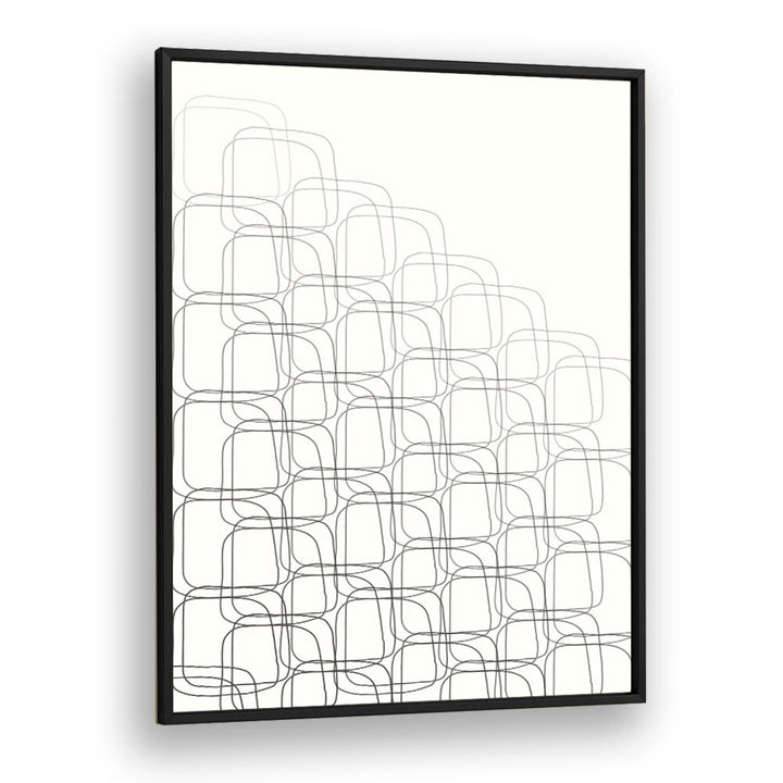 Box In Box By Grishma Korjani Line Art Prints in Black Plain Frame