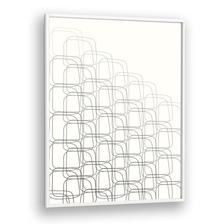 Box In Box By Grishma Korjani Line Art Prints in White Plain Frame