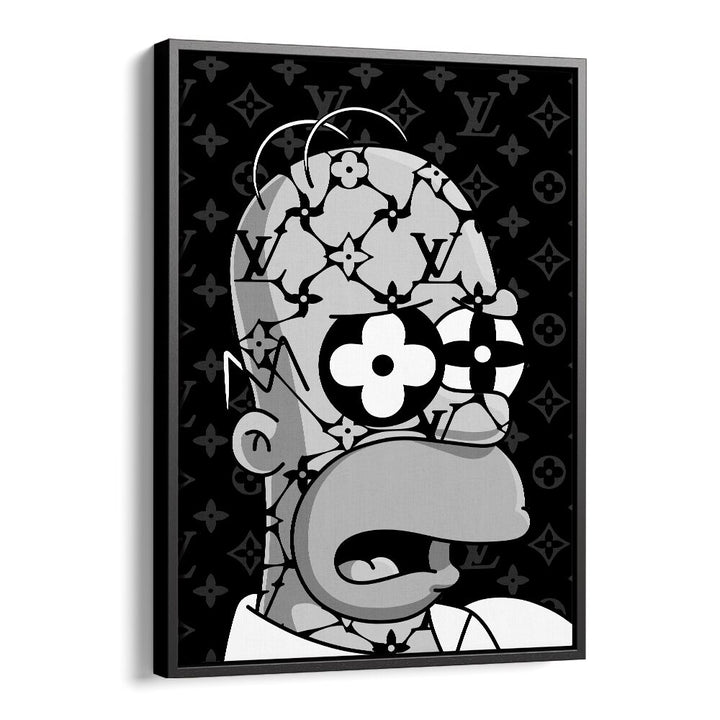 Brand Simpson X LV Comic Wall Art Comic Posters in Black Floater Frame