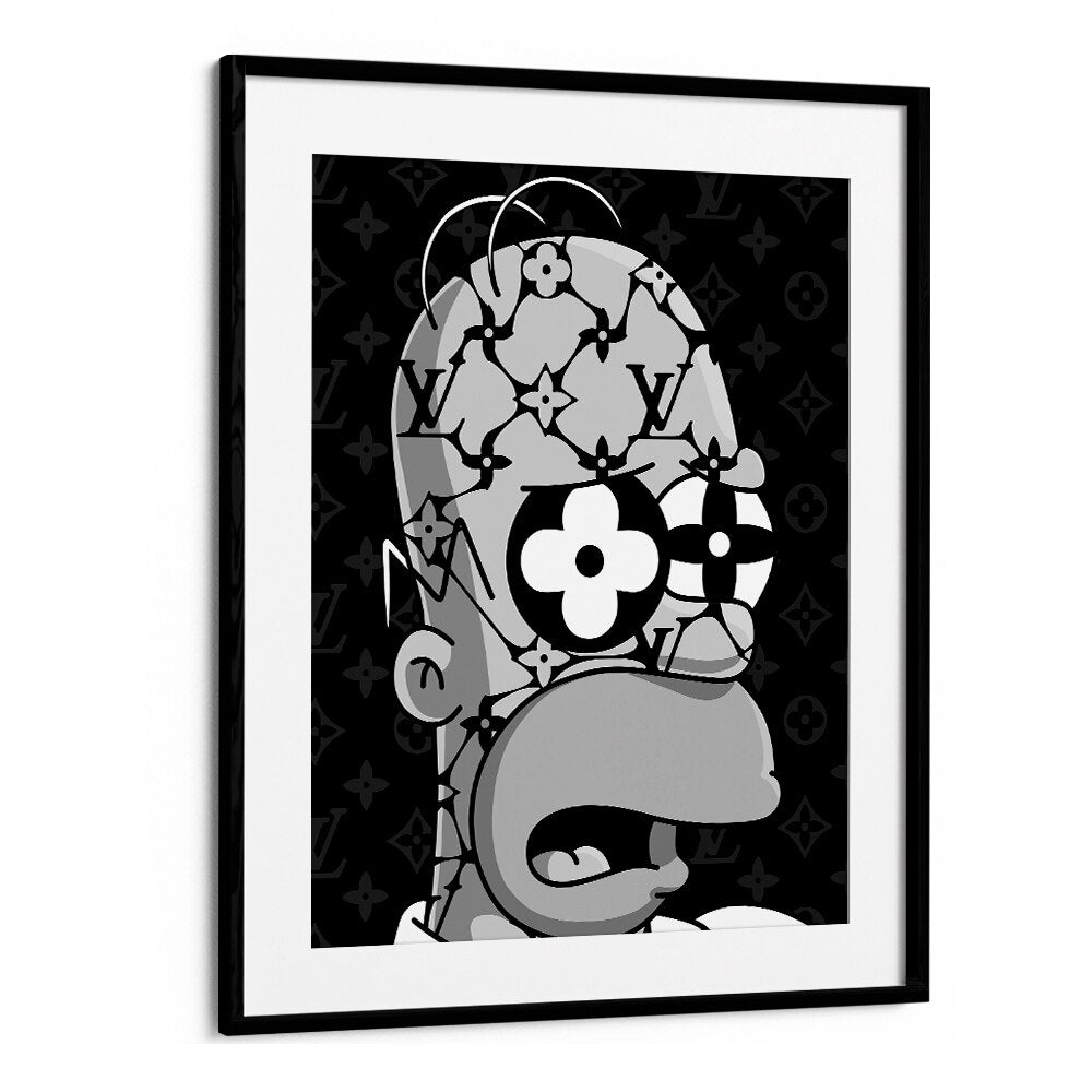 Brand Simpson X LV Comic Wall Art Comic Posters in Black Frame With Mount