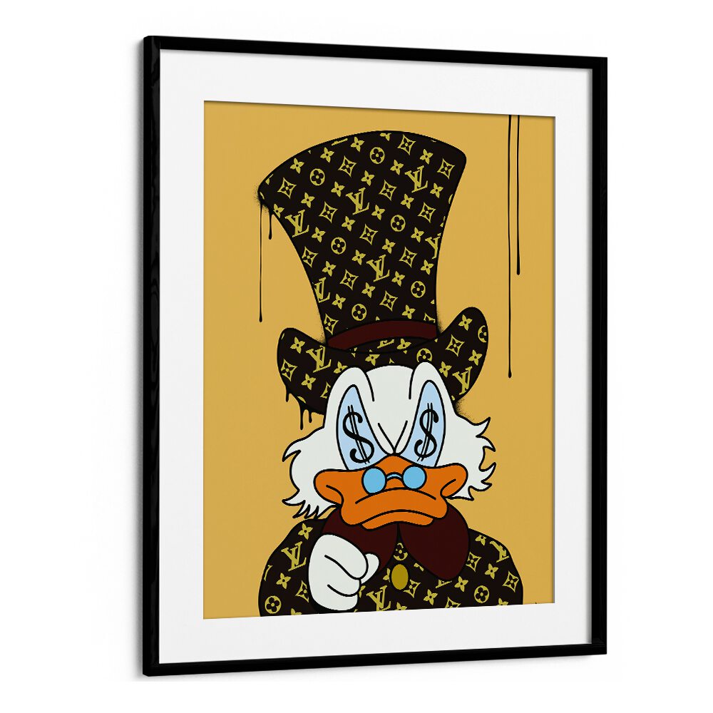 Brand X Donald Comic Wall Art Comic Posters in Black Frame With Mount