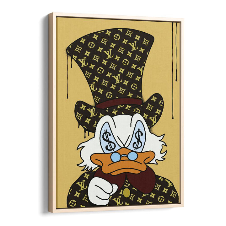 Brand X Donald Comic Wall Art Comic Posters in Oak Wood Floater Frame