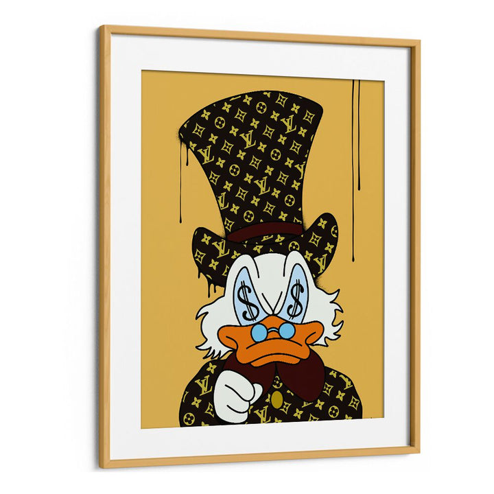 Brand X Donald Comic Wall Art Comic Posters in Oak Wood Frame With Mount